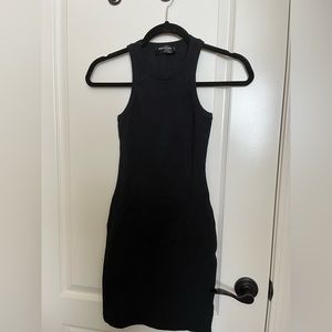 White fox boutique mini black halter dress
